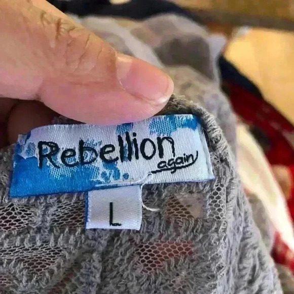 Rebellion gray spring summer coverup women large - Picture 5 of 7